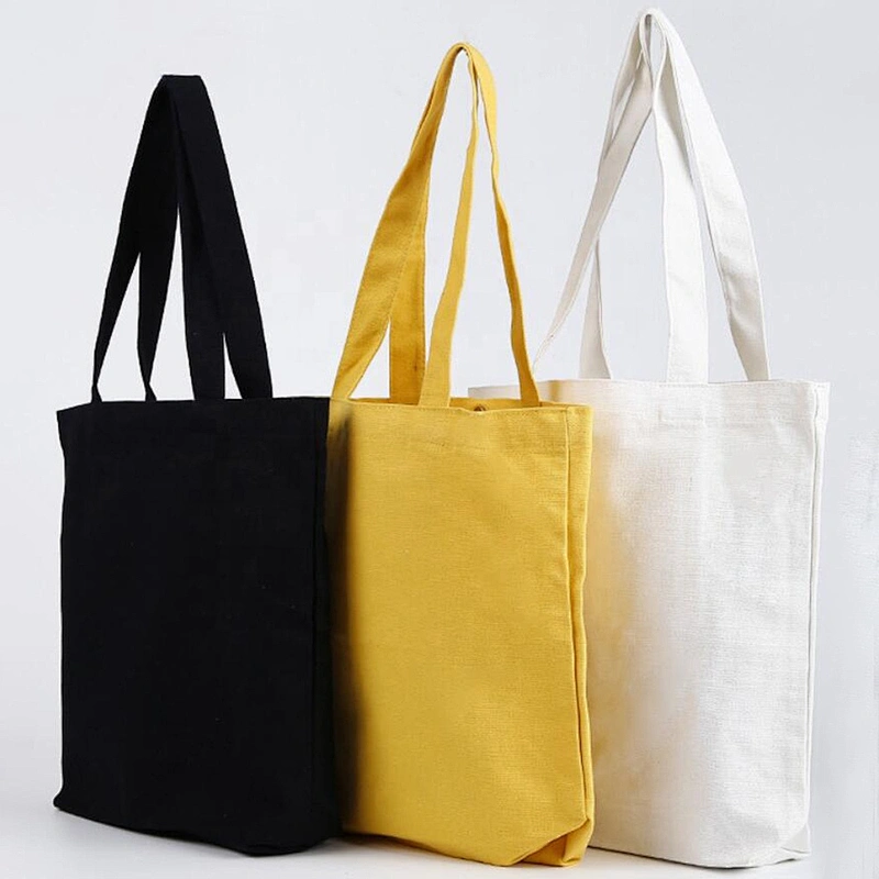 Custom Large recycle plain canvas tote bag reusable online shopping bag