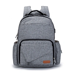 Factory directly supply baby bag with trolly straps wholesales mummy daddy diaper backpack