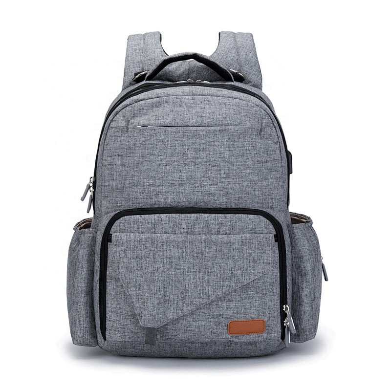 Factory directly supply baby bag with trolly straps wholesales mummy daddy diaper backpack
