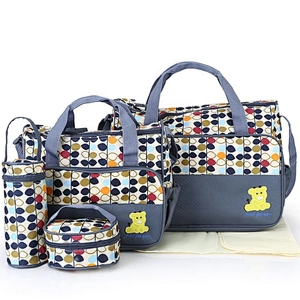 Wholesale 5pcs/set  Mummy Bag Baby Multi-color Diaper Bag Handbag travel Set
