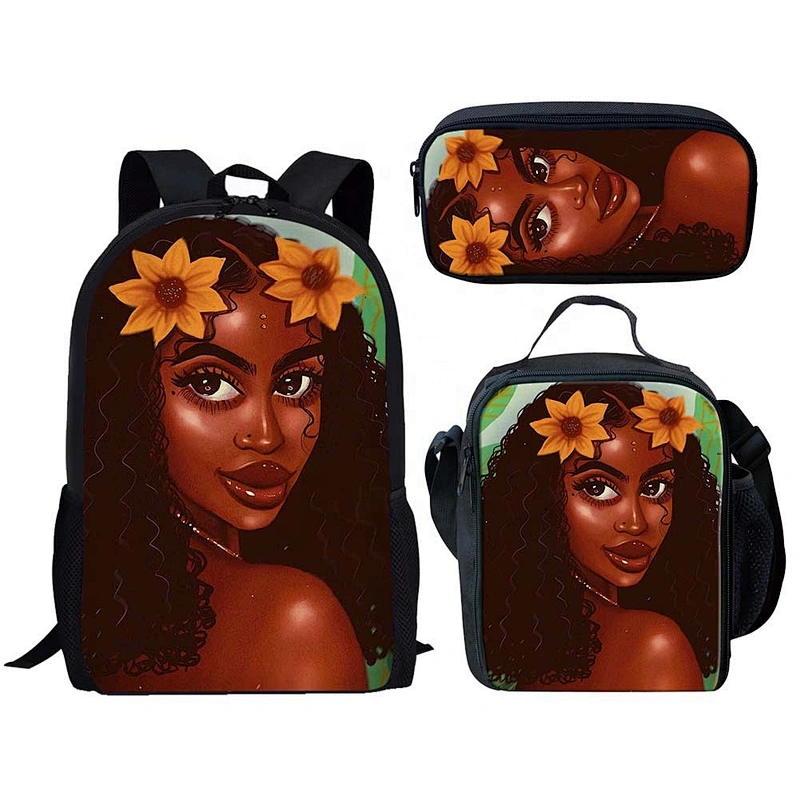 New custom backpack meal bag pencil bag 3 in one set factory direct supply  children's schoolbag