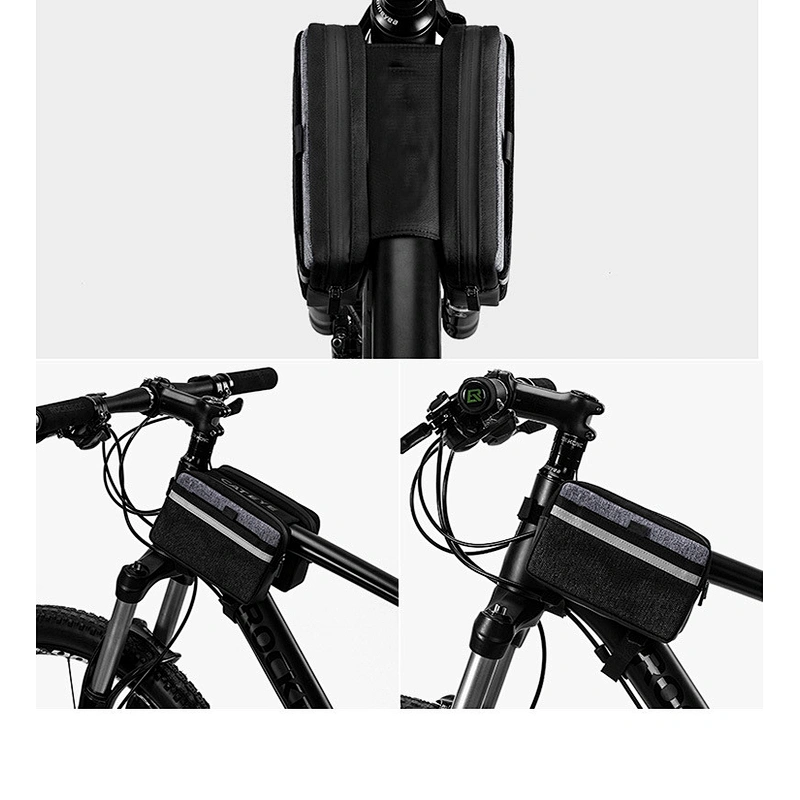 Factory direct sale waterproof bicycle saddle bag with reflective tape
