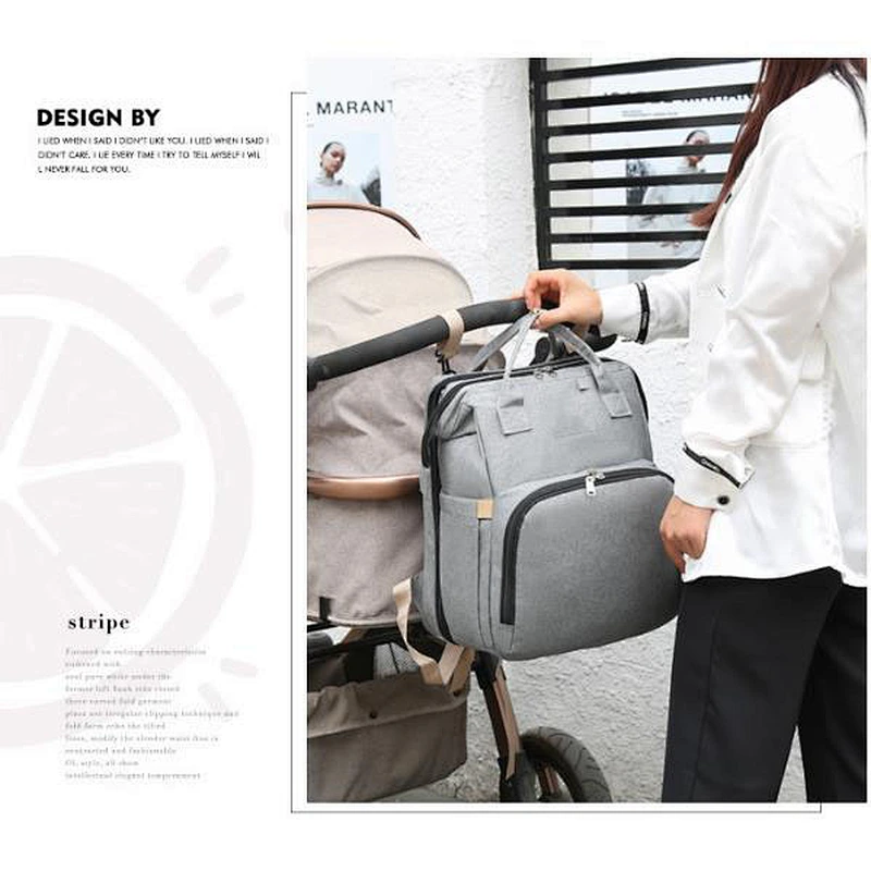 2020 Hot-selling New Portable Folding Baby Bed Mummy Bag Large Capacity Multifunctional Diaper Bag