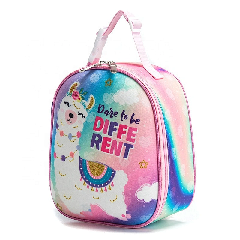 Cartoon football soccer Food Safe Fashion Kids Thermal Food Cooler Bag Fitness BPA free Children Lunch Box Bag for Girls
