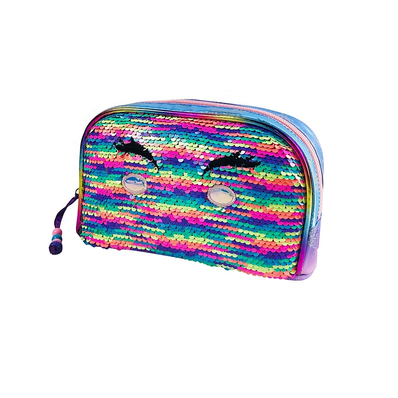 Custom design cute unicorn clutch bag evening bag for kids Glitter beauty cosmetic bag