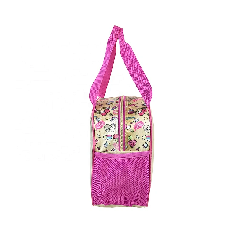 OEM/ODM Lady Girls Children Fashion Golden shiny school Customized Logo Style kids fashion leather handbags with shiny fabric