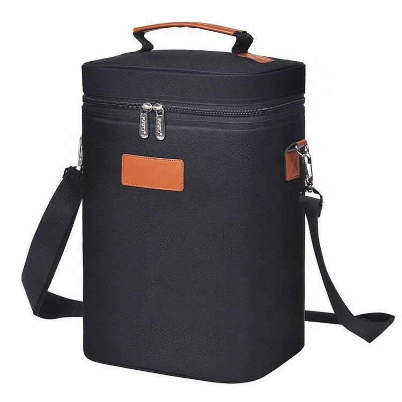 2020 Popular Christmas Gift for Wine Lover 4 Bottle Wine Carrier soft Cooler Tote Bag freezer bag for holiday Travel Picnic