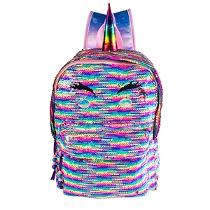 New primary unicorn school backpacks smart sequin backpack custom logo kids book bag for girl children