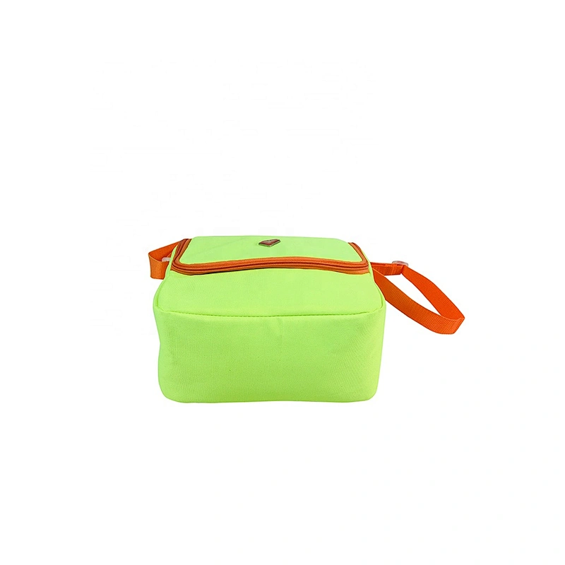 High quality insulated cooler box bags deliver lunch food delivery with custom logo thermal fluorescent green fabric for kids