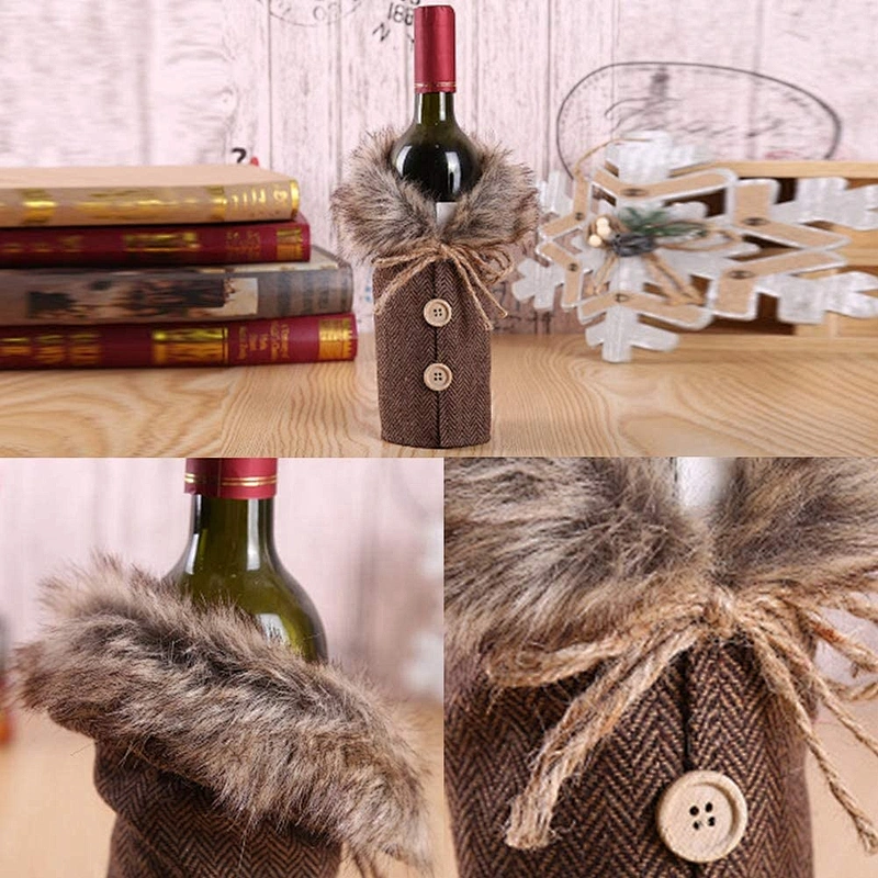 2020 New arrivals Christmas wine gift bags Fabric Sweater wine bottle bag xmas decorations Christmas wine bottle cover