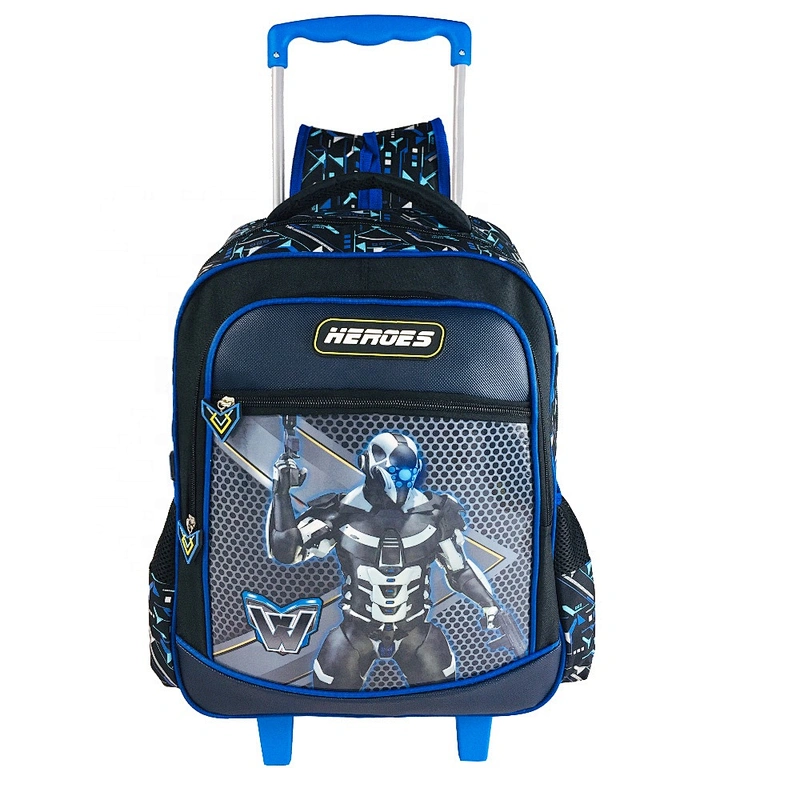 2020 New  Waterproof  3D  Travel Rolling Luggage Trolley School Bags For Children Kids With Wheels