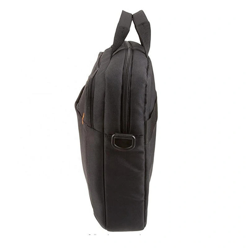 high quality slim Black Three Layers of nylon messenger Bag for Laptop with Handle and Shoulder Girdle