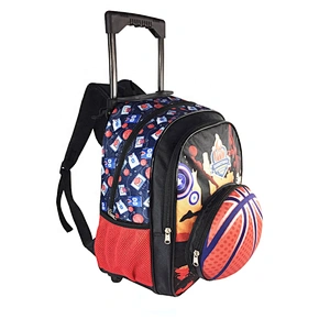 Multifunction Wheeled Basketball kids backpack school trolley bags for children