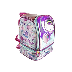 high quality cartoon waterproof holographic insulated cooler bag with custom logothermal insulation fabric for cooler bags