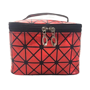 Functional Cosmetic Bag Women Fashion PU Leather Travel Make Up Necessaries Organizer Zipper Pouch Kit Bag Makeup Case