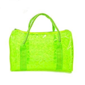 Outdoor Travel Sports Strong Water Resistant holographic Transparent Personalized Duffle Bag PVC