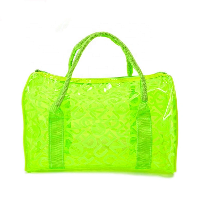 Outdoor Travel Sports Strong Water Resistant holographic Transparent Personalized Duffle Bag PVC