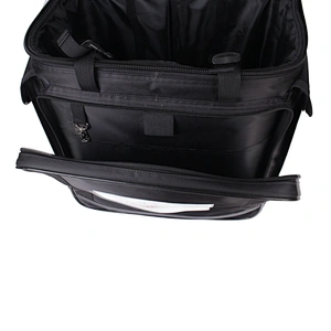 12 Bottle Insulated Wine Tote Case Wheel Travel Black  Cooler with Organizer