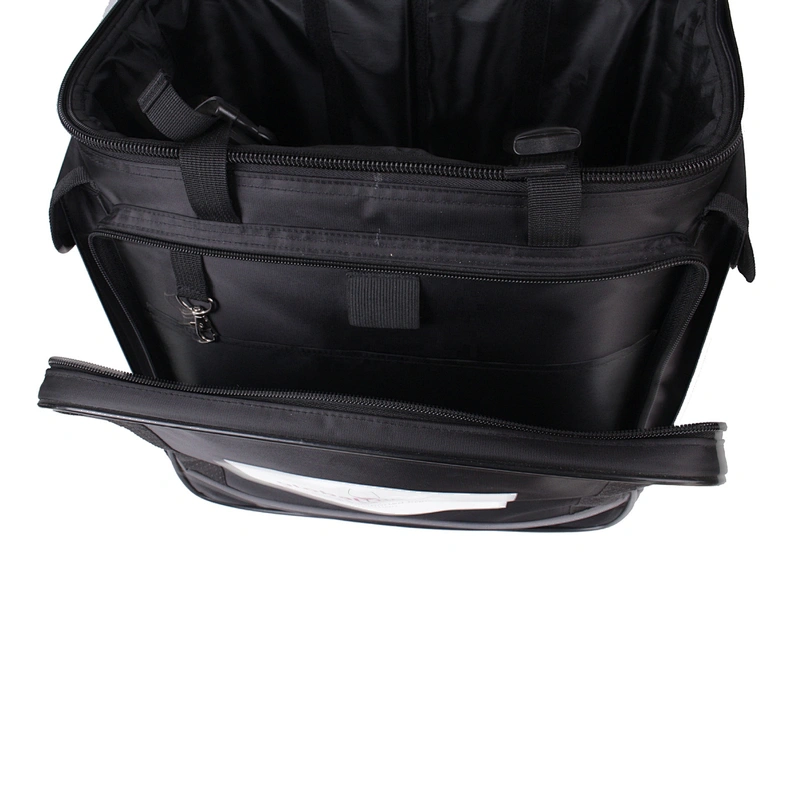 12 Bottle Insulated Wine Tote Case Wheel Travel Black  Cooler with Organizer