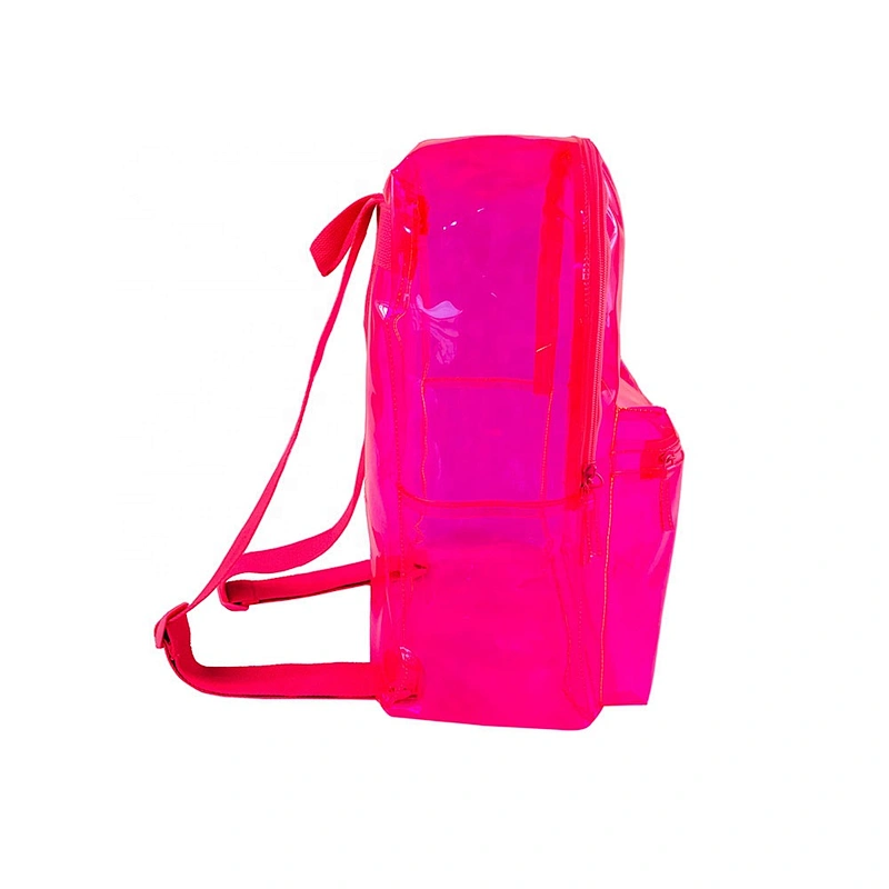 Custom wholesale clear plastic backpack children transparent PVC school bag