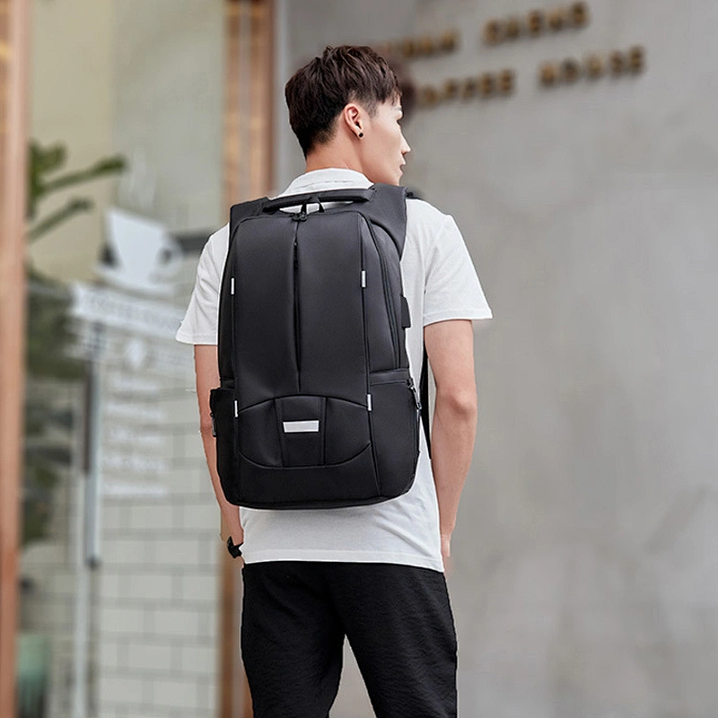 Latest School Bag Black Backpack For Teenage Boy Man Luminous Multifunction Waterproof