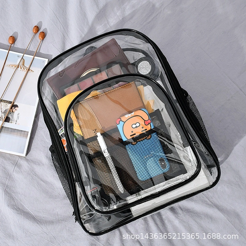 2020 wholesale Fashion clear purple  backpack pvc waterproof backpack Chromatic girl backpack