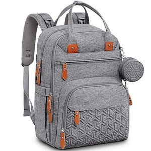 2020 Hot sale Large capacity multi-functional baby diaper bag Stroller Straps Insulated Pockets Changing Pad diaper backpack