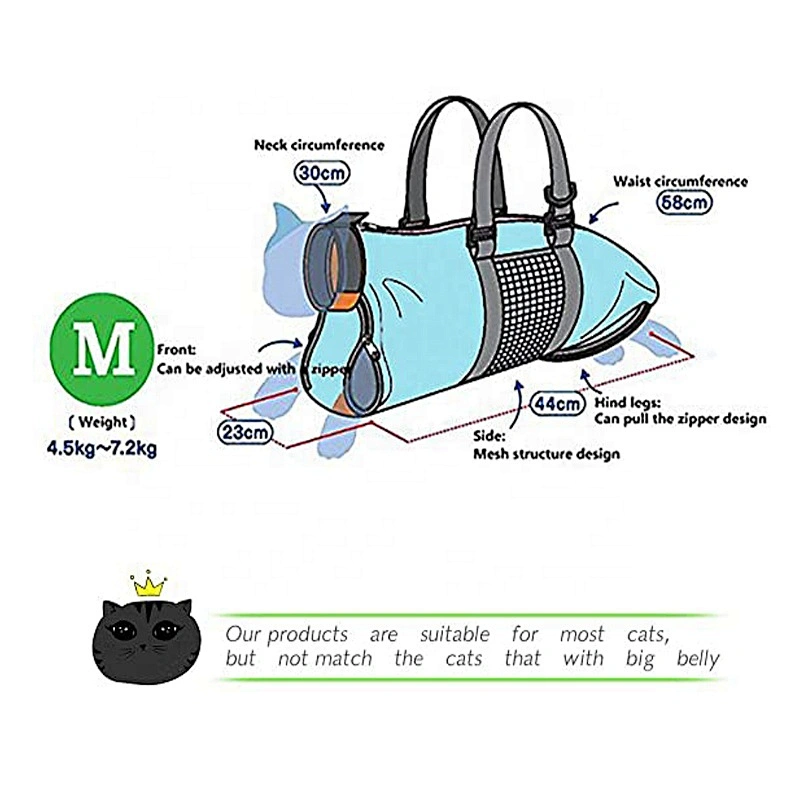 Cat Pet Supply Grooming Bag Restraint Bag Cats Nail Clipping Cleaning Grooming Bag