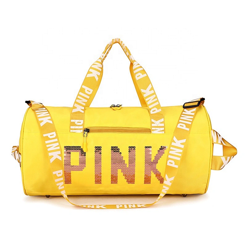 Fashion Large capacity Waterproof Men travel duffel overnight bag women sequin pink duffle bag sports travel bags for travel