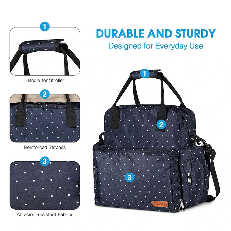 Large Diaper Bag Baby Nappy Tote Bag Maternity Diaper Shoulder Bag Organizer Multi-Function Travel Backpack