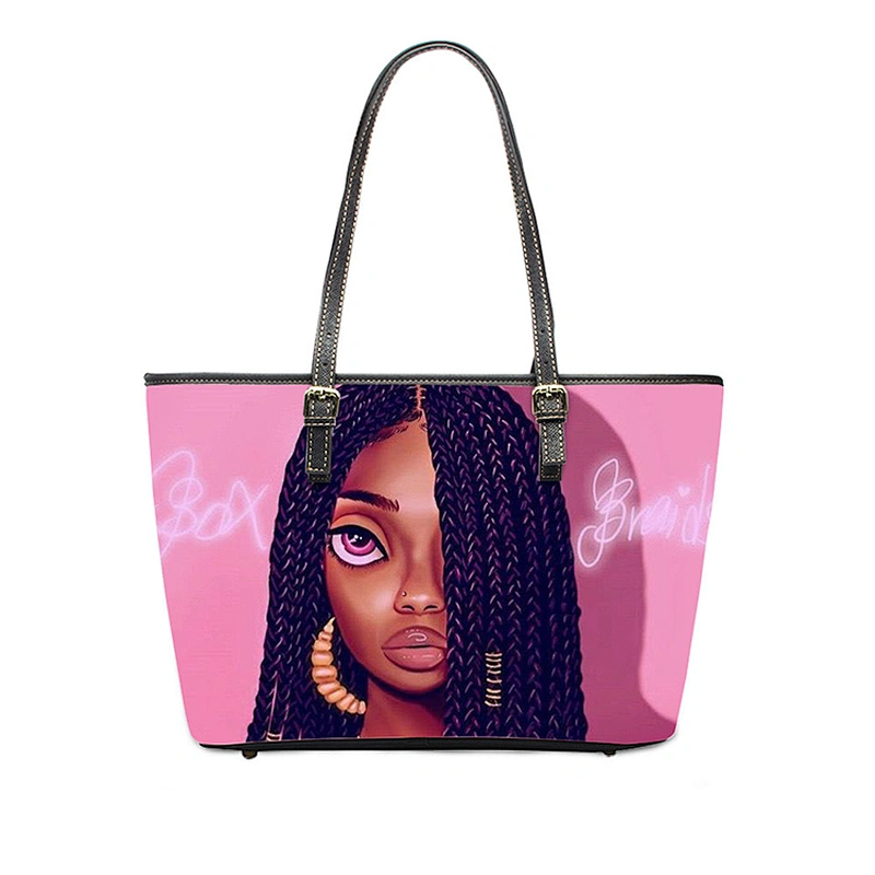 Black Art Girl Magic 2020 African Girl Magic custom PU lady handbag cross-body bag