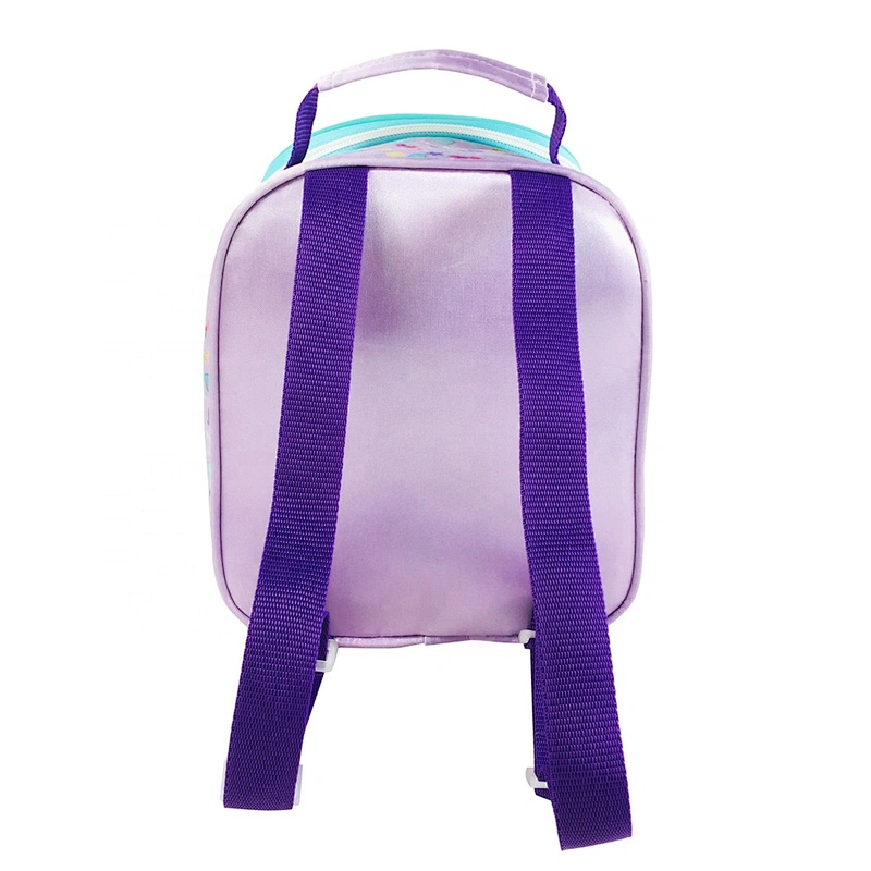 custom cartoon mermaid cooler tote bag portable food delivery lunch picnic box for school kids girls with reflective material