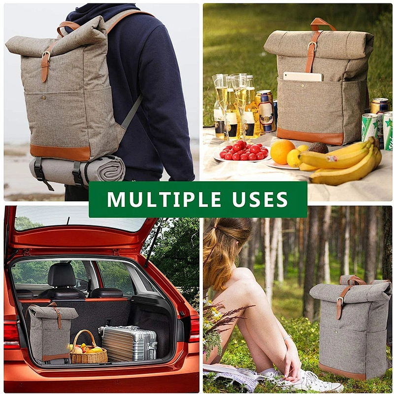 Designer Insulation waterproof Wine Bottle Bags Picnic Backpack cooler bags with Cooler Compartment Classic Insulated Bag