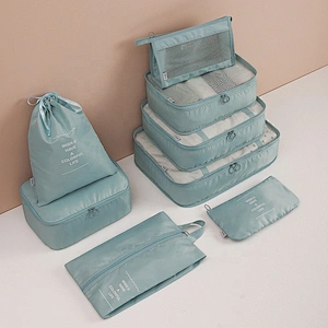 Luggage travelling bag 8pcs set simple compartmentalize storage suit Luggage storage bag travel bag