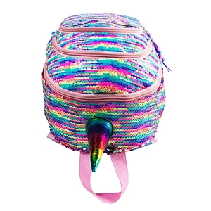 2020 trending wholesale fashion children girls unicorn school bag for kids school glitter Sequin Backpack