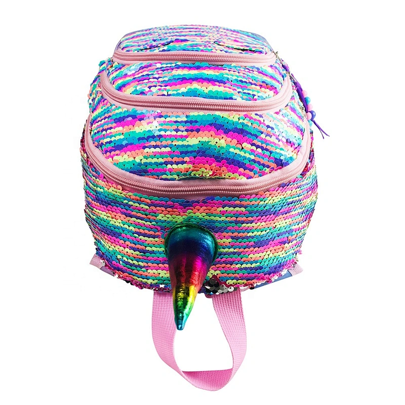 2020 trending wholesale fashion children girls unicorn school bag for kids school glitter Sequin Backpack