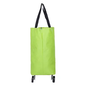 Eco-Friendly Reusable Shopping Trolley Bag Collapsible Wheeled Shopping Trolley foldable Tote bag customized Easy portable