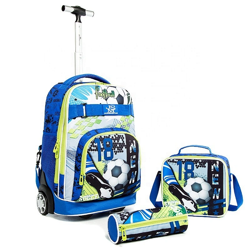 2020 high quality School Trolley Bag Set 18 inch Kid cartoon School Bags three-piece Trolley Bag Set