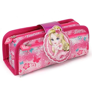 cartoon printing RACING CARS China factory wholesale cartoon printed polyester pencil case Cute stationery bag large capacity