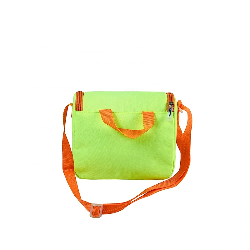 High quality insulated cooler box bags deliver lunch food delivery with custom logo thermal fluorescent green fabric for kids