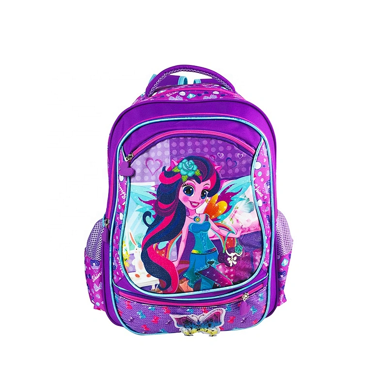 high quality student backpack golden backpack kids children school bags for children girls kids with fantasy fabric
