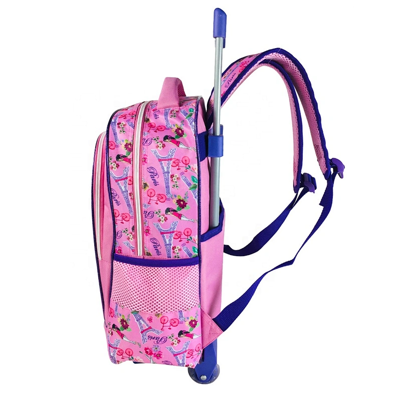 3-6 Grades Travel Rolling Luggage Bag kids Trolley school bags with wheels kids girls school