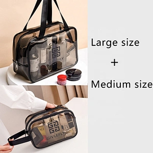 Custom Logo pvc small Waterproof cosmetic kit bags zip Pouch Transparent Beauty Clear Travel Makeup mini Wash Bag