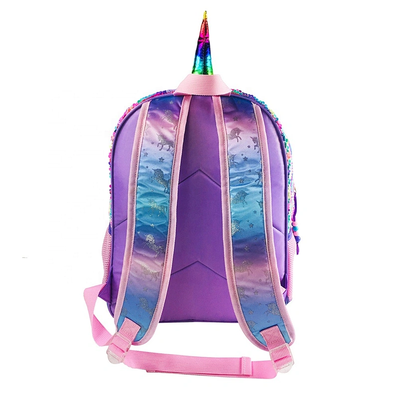 Manufacturers Glitter sequin Girls School Bags kids cartoon unicorn Backpack gift bag for Children