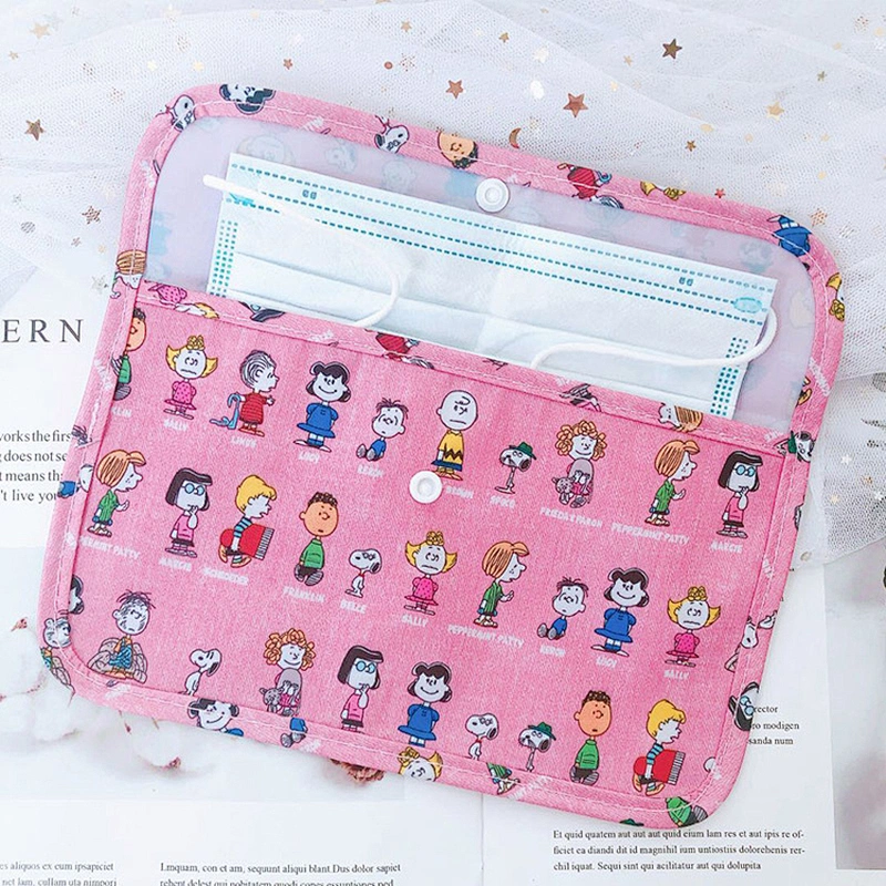 Travel outdoor fabric face masking organizer storage bag portable unisex masking case holder