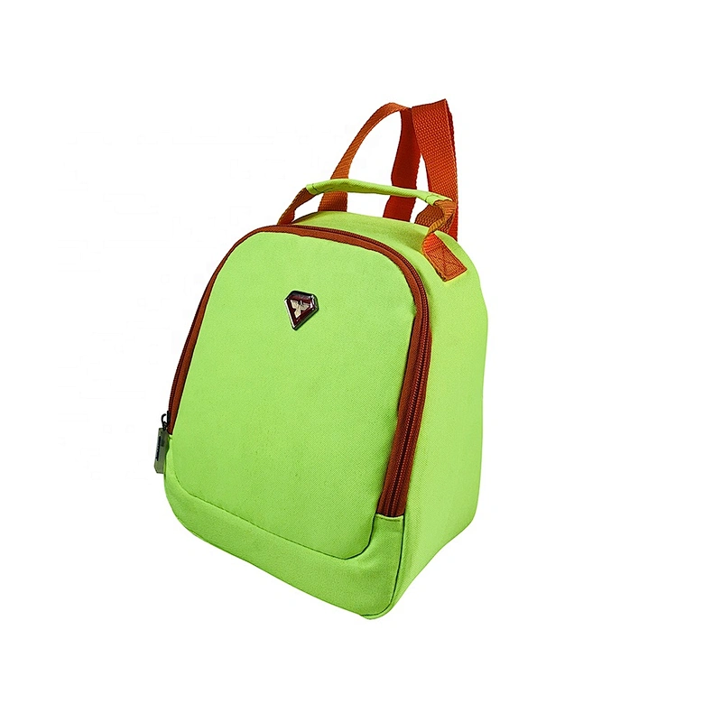 High quality insulated cooler box bags deliver lunch food delivery with custom logo thermal fluorescent green fabric for kids