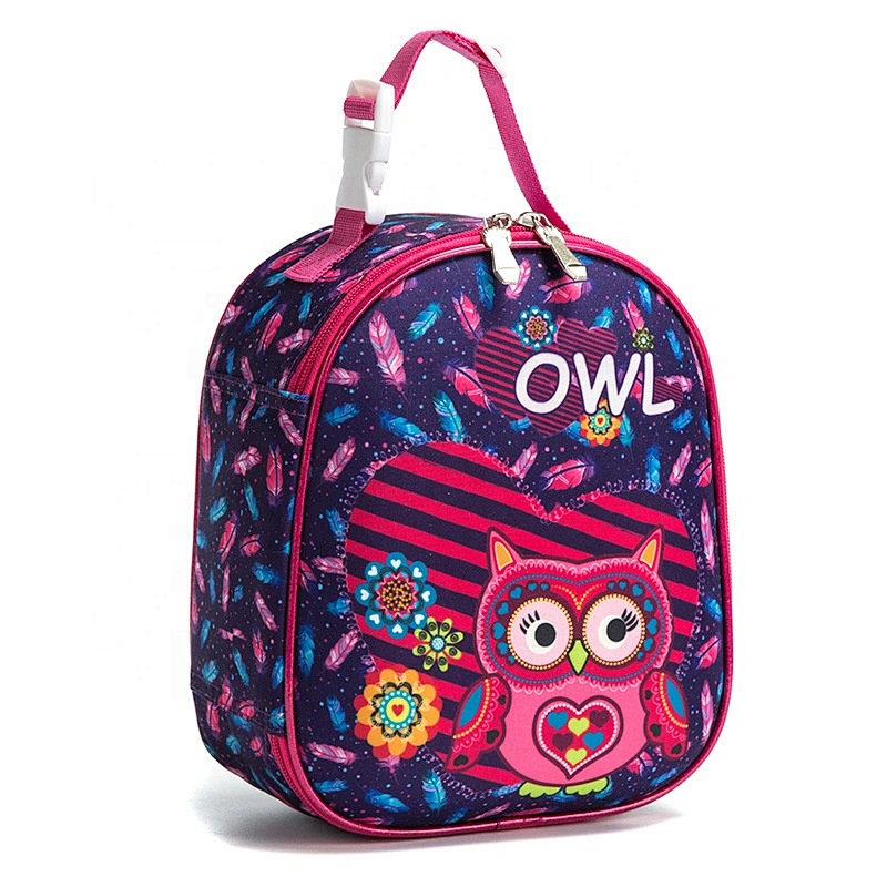 Cartoon football soccer Food Safe Fashion Kids Thermal Food Cooler Bag Fitness BPA free Children Lunch Box Bag for Girls