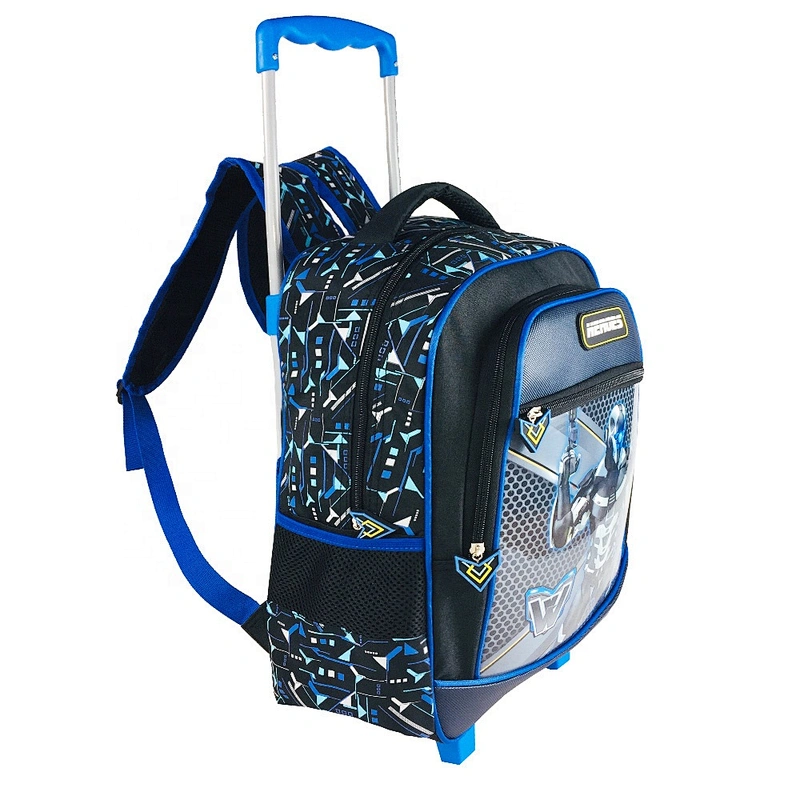 2020 New  Waterproof  3D  Travel Rolling Luggage Trolley School Bags For Children Kids With Wheels