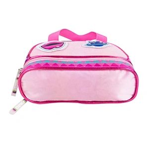 Custom Logo Printed BTS Double Zippers School Student Pen Pouch Pencil Case Bag for Children
