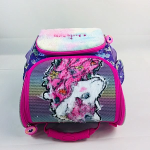 2020 Trendy Unicorn design Plush fabrics fashion EVA hard kids backpack bag school backpack bag for teenage girls